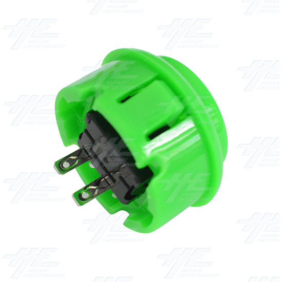 30mm Snap in Arcade Push Button - Green - 30mm Snap in Arcade Push Button - Green Back View