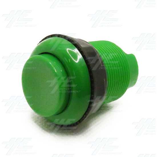 33mm Arcade Push Button with Inbuilt Microswitch - Green - Concave -  Push Button with Inbuilt Microswitch - Green - Concave