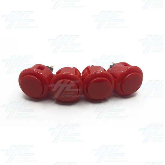 Tempest Game Wizard Add On Bundle - 4x OBSF-24-R Sanwa Red Pushbuttons