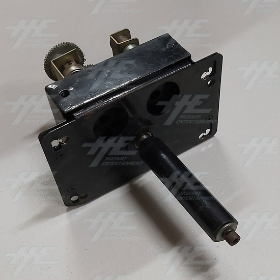 Black Steering Box with Shaft - Steering Assembly 1 - Angle View