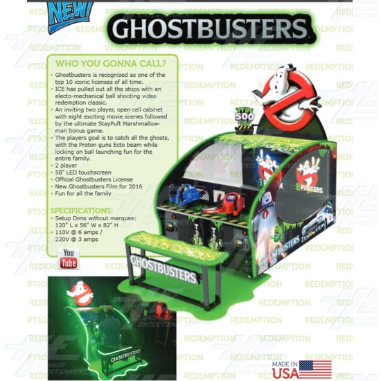 Ghostbusters Arcade Machine - Ghostbusters Arcade Machine Brochure