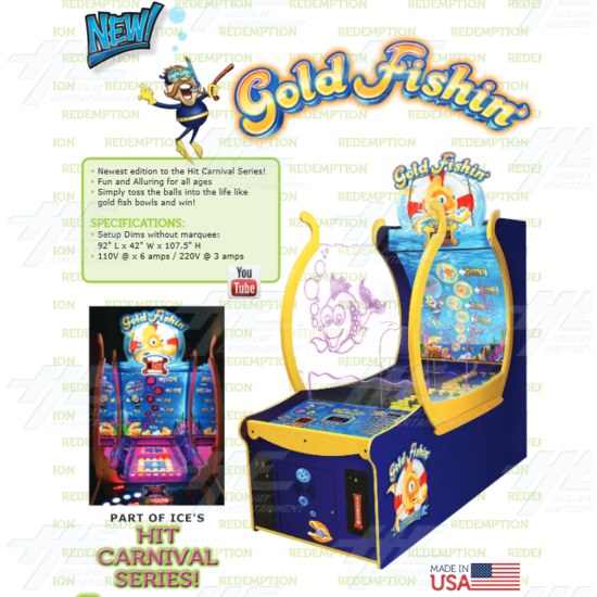 Gold Fishin' Arcade Machine - Gold Fishin' Arcade Machine Brochure