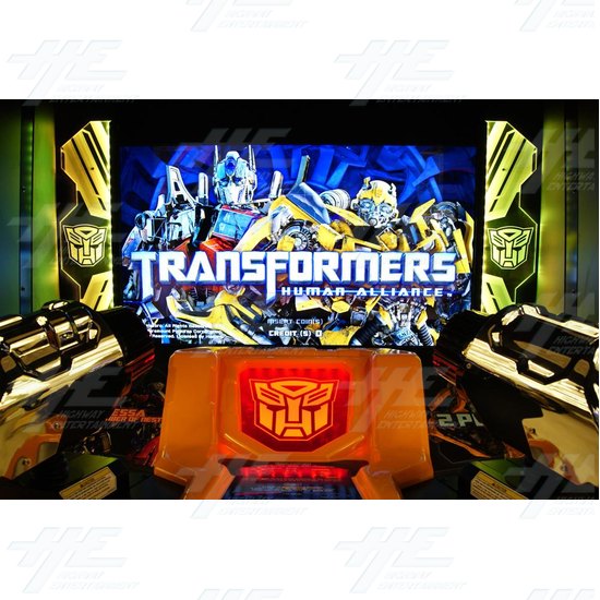 Transformers: Human Alliance 55" Theatre Arcade Machine - The cabinet is Bumblebee themed