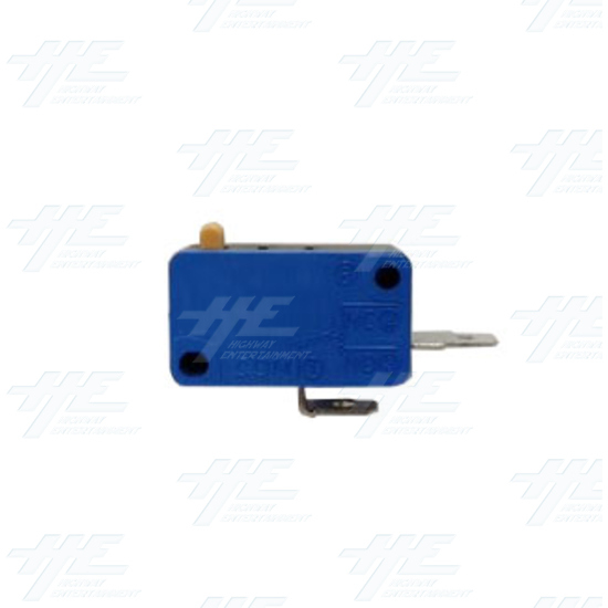 Square 33mm Illuminated Push Button Set - Blue (Style 2) - 0.187'' 2 terminals arcade microswitch