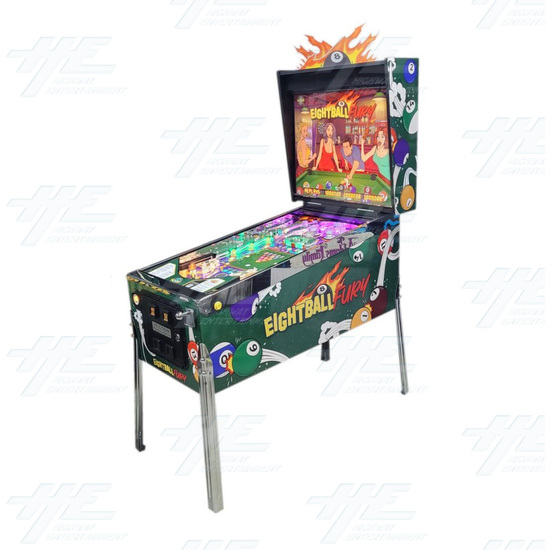 Eight Ball Fury Pinball Machine - Eight Ball Fury - Chrome Trim Version