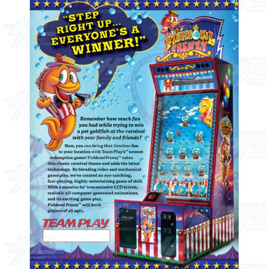 Fishbowl Frenzy Twin set Arcade Machine - Fishbowl Frenzy Arcade Machine Brochure