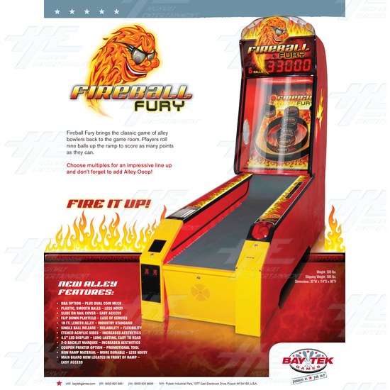 Fireball Fury Alley Bowlers Machine - Brochure