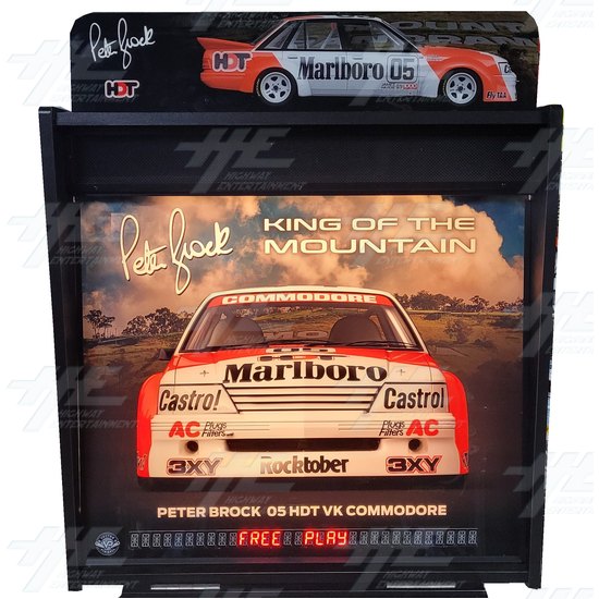 Peter Brock King of the Mountain Pinball Machine - Peter Brock VK Commodore Pinball Machine