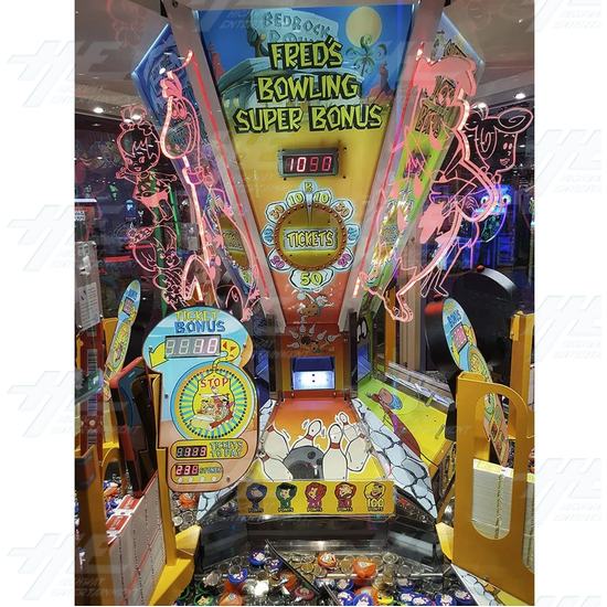 Flintstones Quarry Quest 2 Player Coin Pusher (NSW) - Flintstones Quarry Quest Cabinet view 2