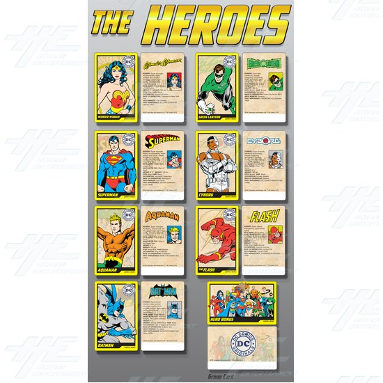 DC Superheroes 4 Player Ticket Pusher Machine (NSW) - The Hero collectible cards