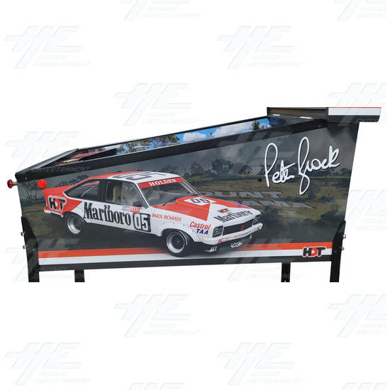Peter Brock King of the Mountain Pinball Machine - Peter Brock 79 Holden Torana Edition - Right View Side Art