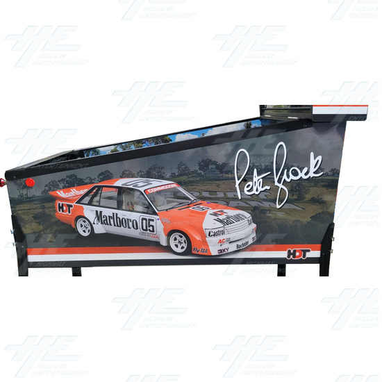 Peter Brock King of the Mountain Pinball Machine - Peter Brock 84 Holden VK Commodore Edition- Right Side Art