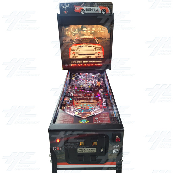 Peter Brock King of the Mountain Pinball Machine - Peter Brock 84 Holden VK Commodore Edition- Front View 