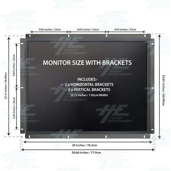 35 inch 4x3 LCD Monitor for Arcade Machine 2880x2160 (with Bonuses) - 35 inch 4x3 LCD Monitor for Arcade Machine 2880x2160 Dimensions